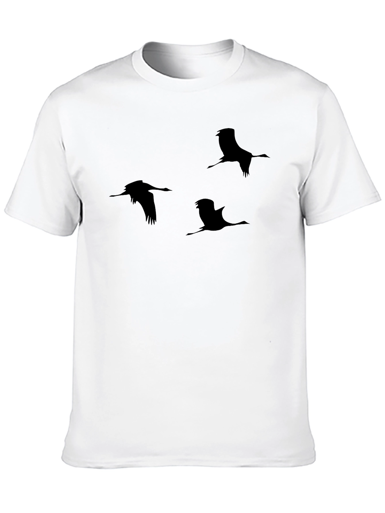 Black Crane Silhouette T-Shirt