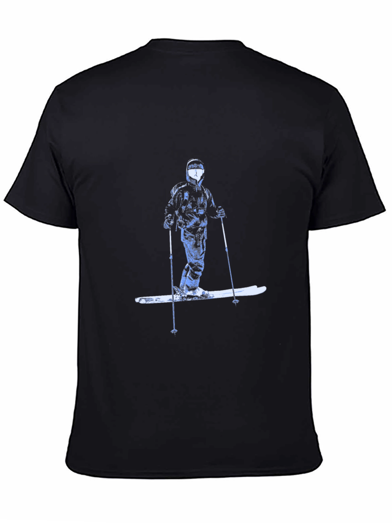 Black Skier Graphic Tee - Cool Winter Style