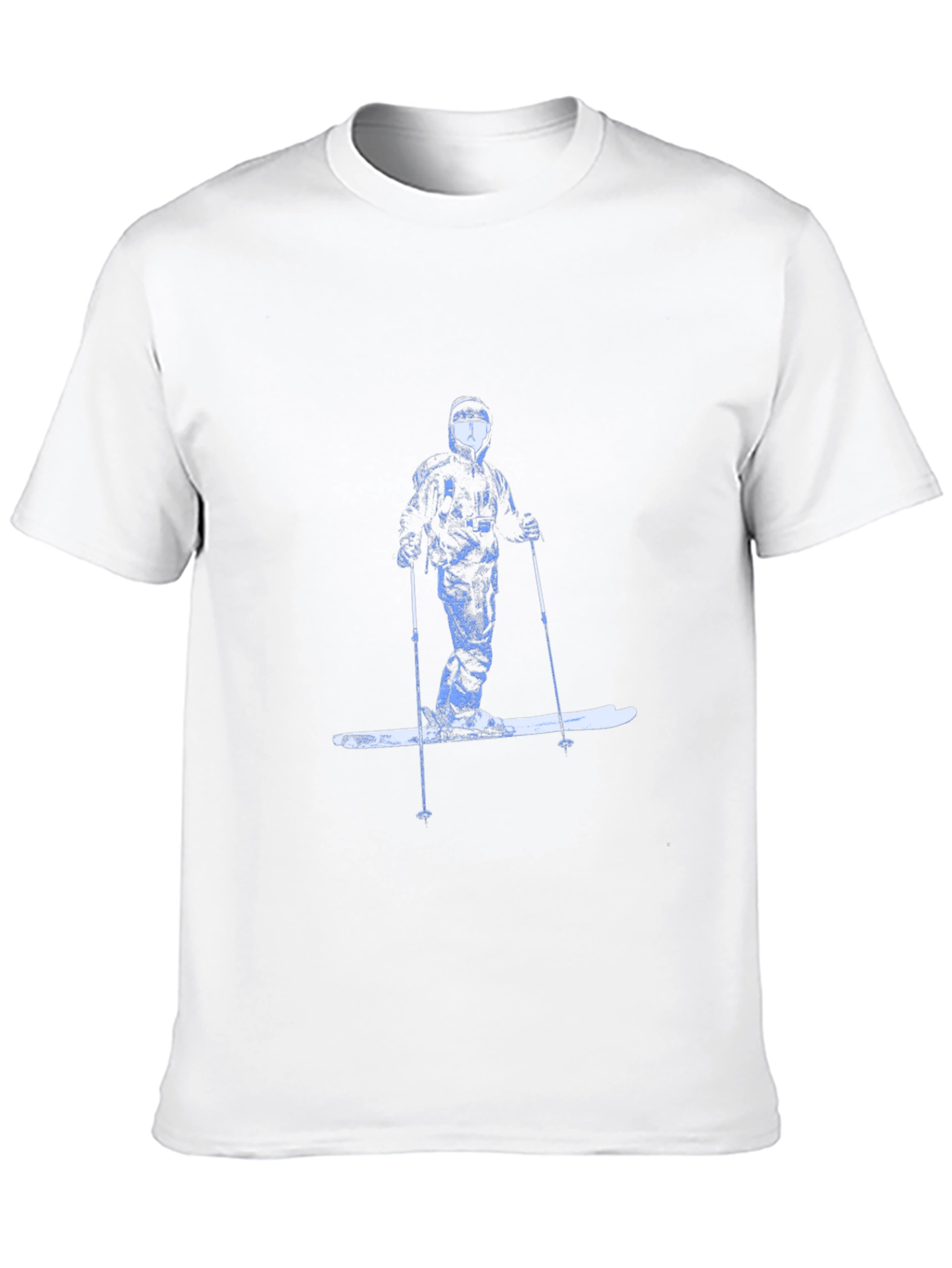 Black Skier Graphic Tee - Cool Winter Style