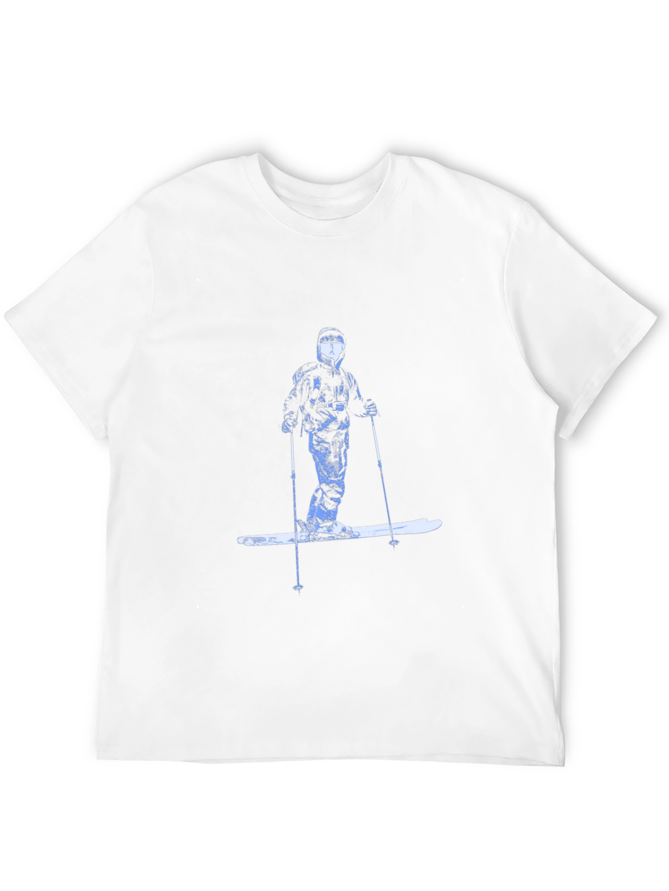 Black Skier Graphic Tee - Cool Winter Style