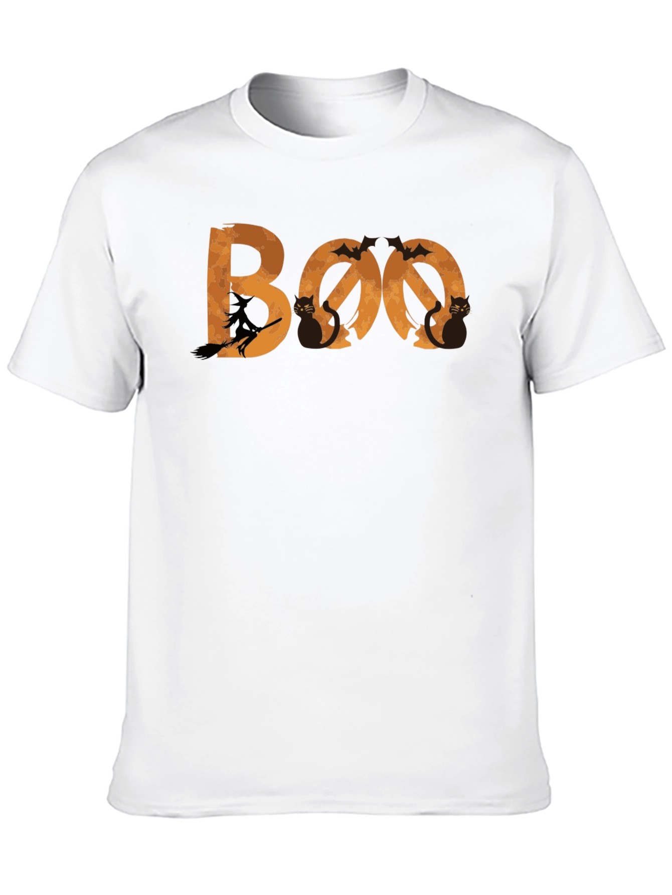 Boo Halloween T-Shirt - Witch & Cats