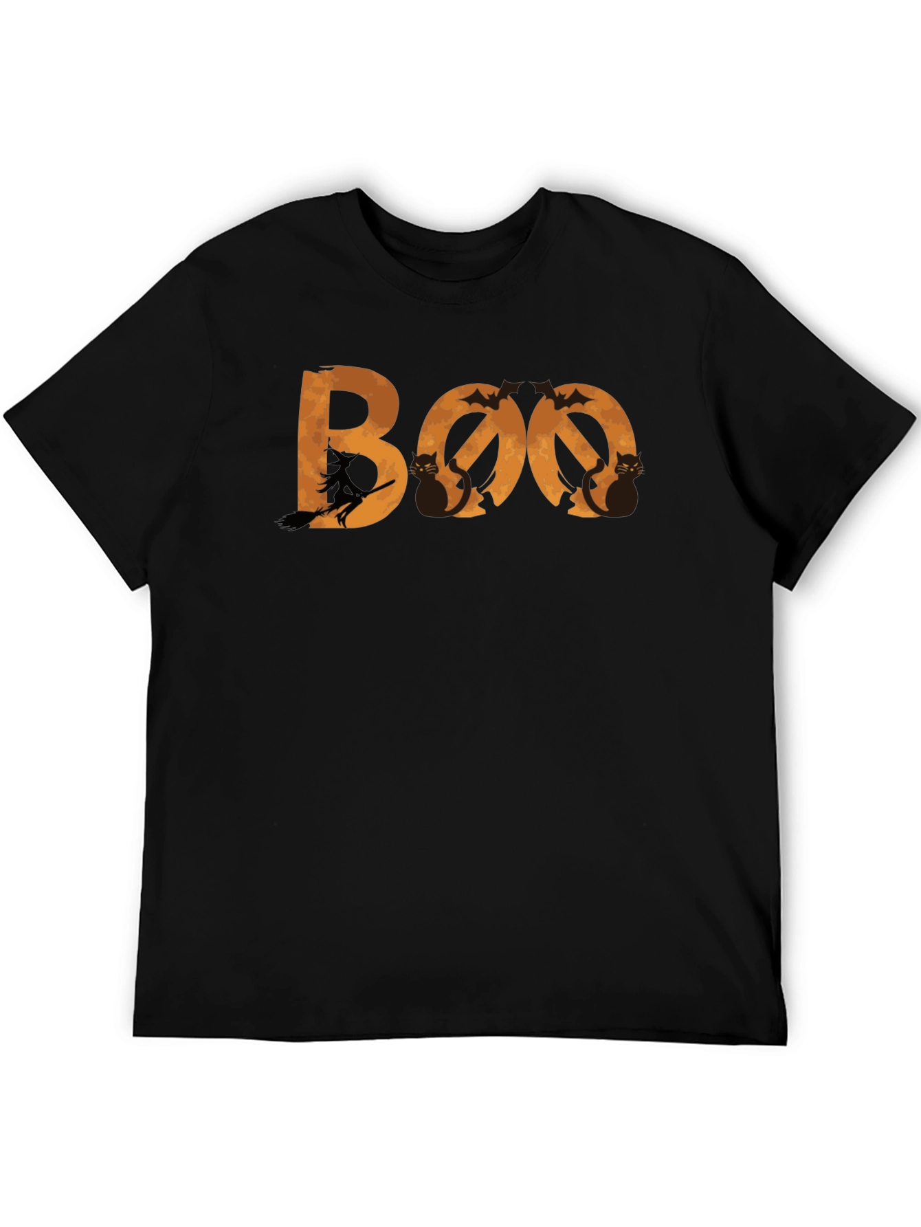 Boo Halloween T-Shirt - Witch & Cats