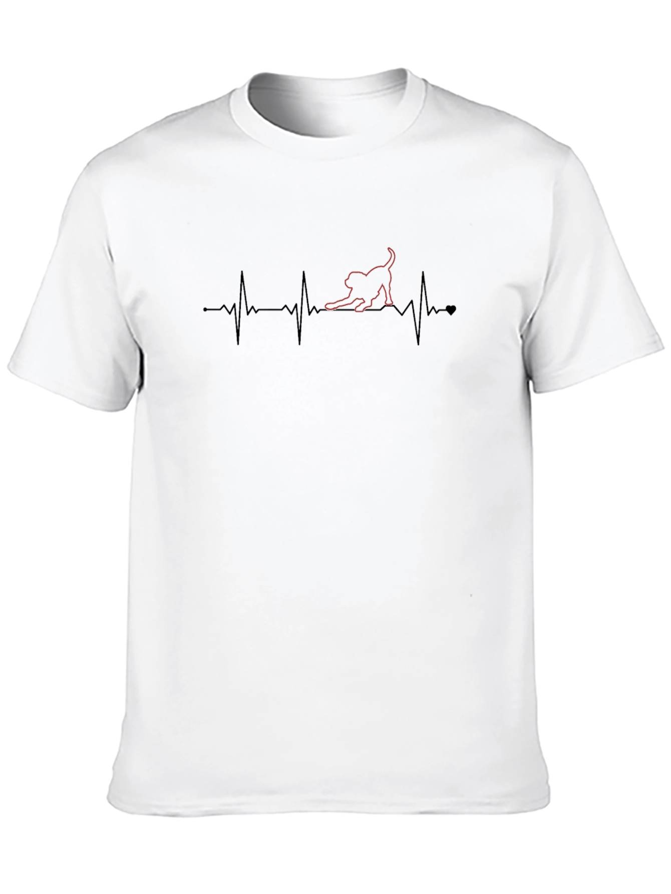 Cat Heartbeat Graphic Tee