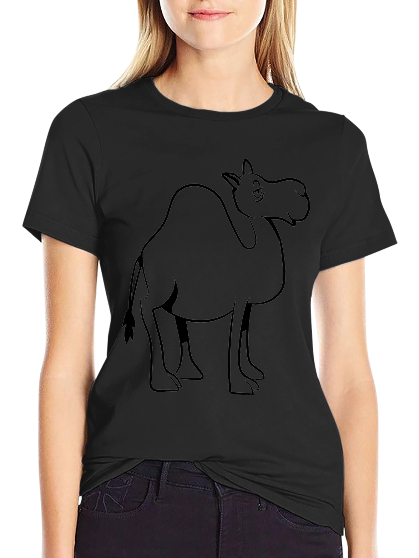 Camel Graphic Tee - Unisex Black T-Shirt