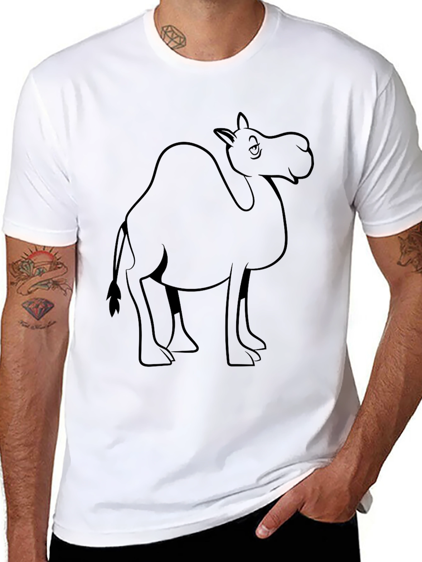 Camel Graphic Tee - Unisex Black T-Shirt