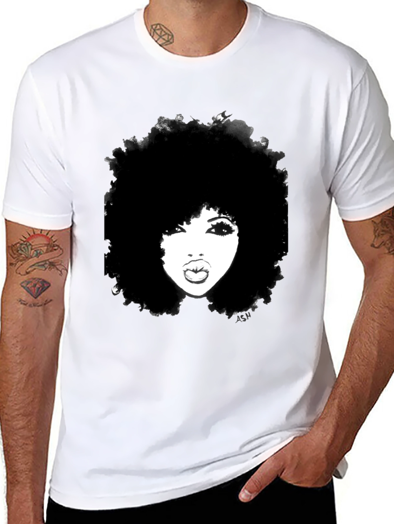 Afro Woman Graphic Tee - Bold & Stylish