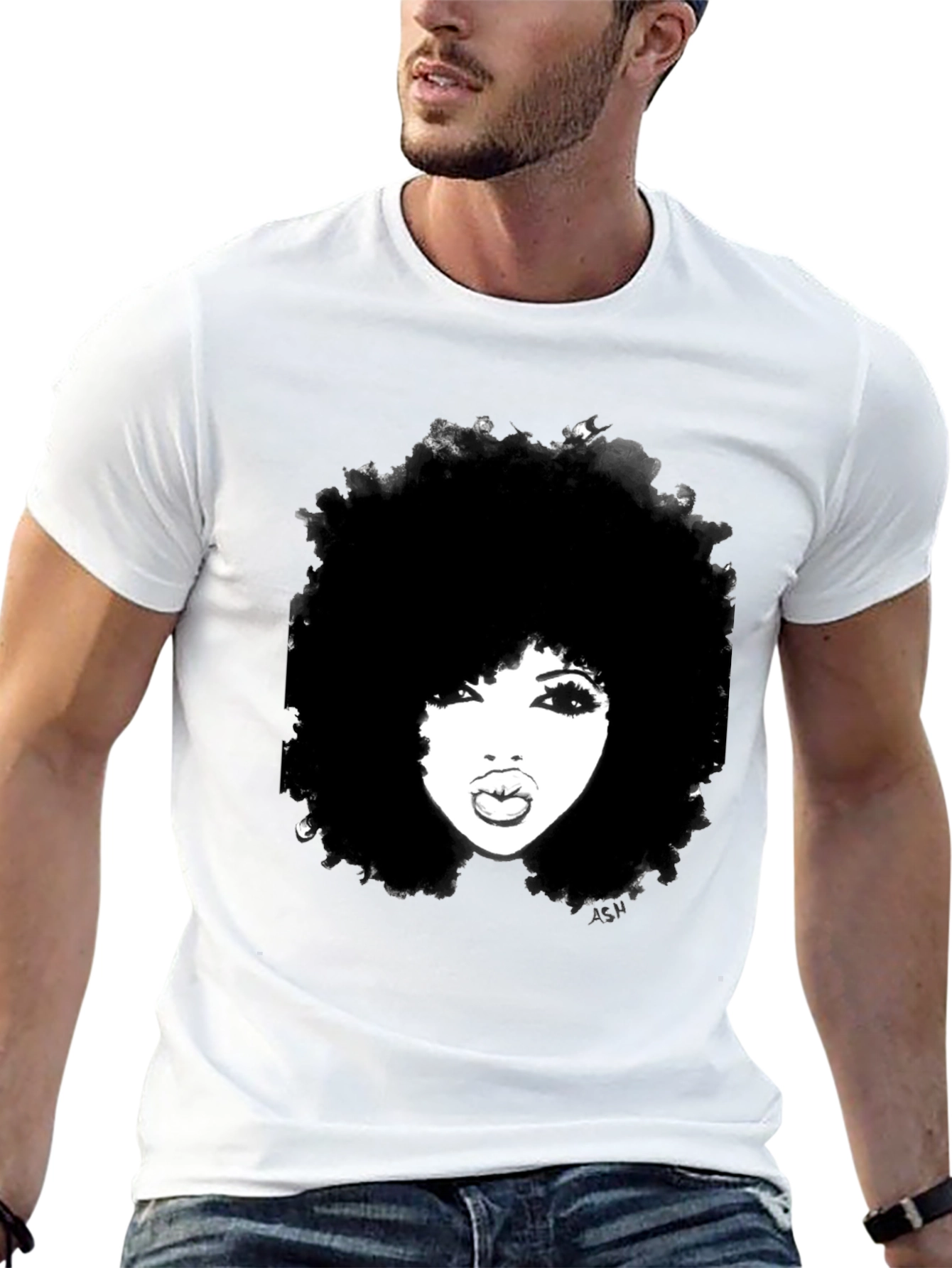 Afro Woman Graphic Tee - Bold & Stylish