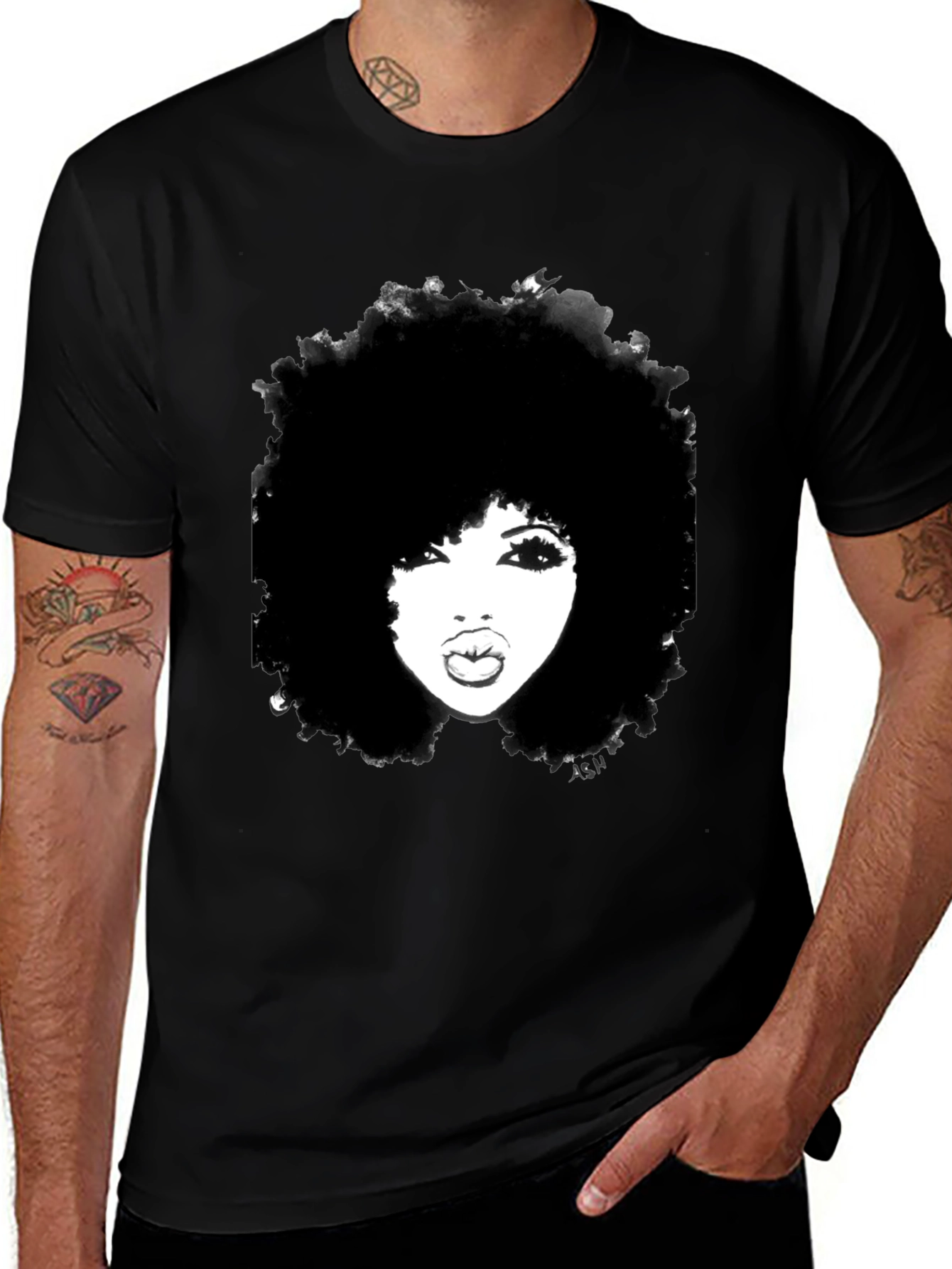 Afro Woman Graphic Tee - Bold & Stylish