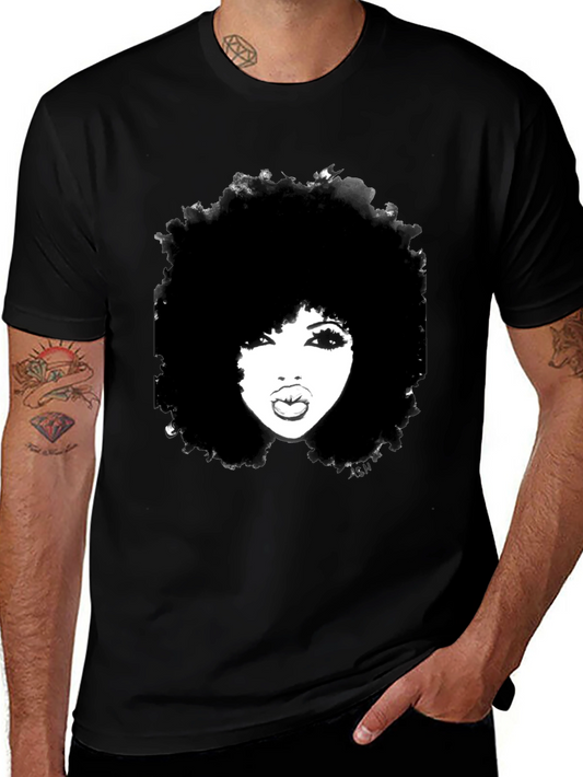 Afro Woman Graphic Tee - Bold & Stylish