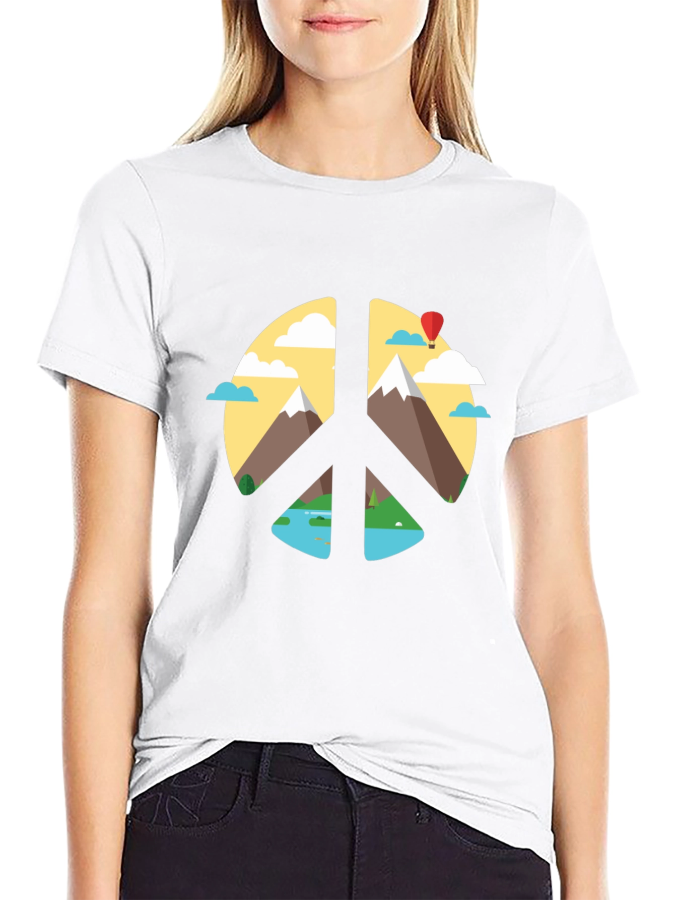 Peace Sign Nature Graphic T-Shirt