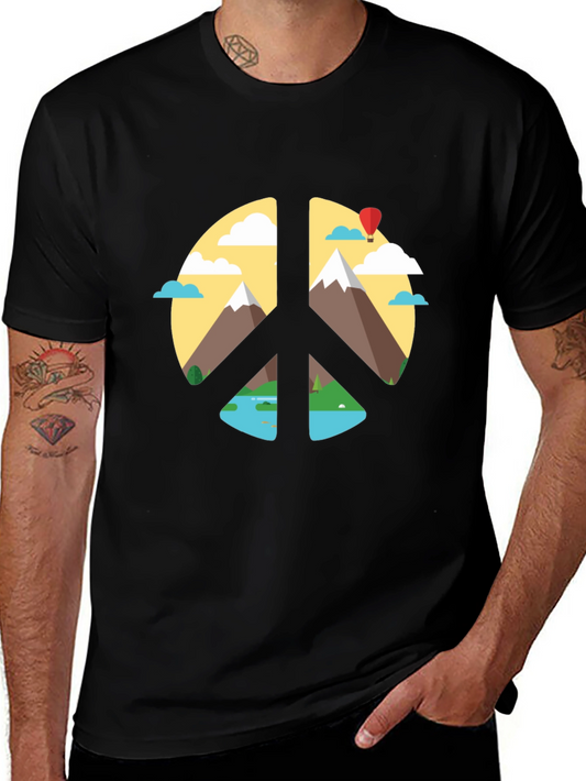 Peace Sign Nature Graphic T-Shirt