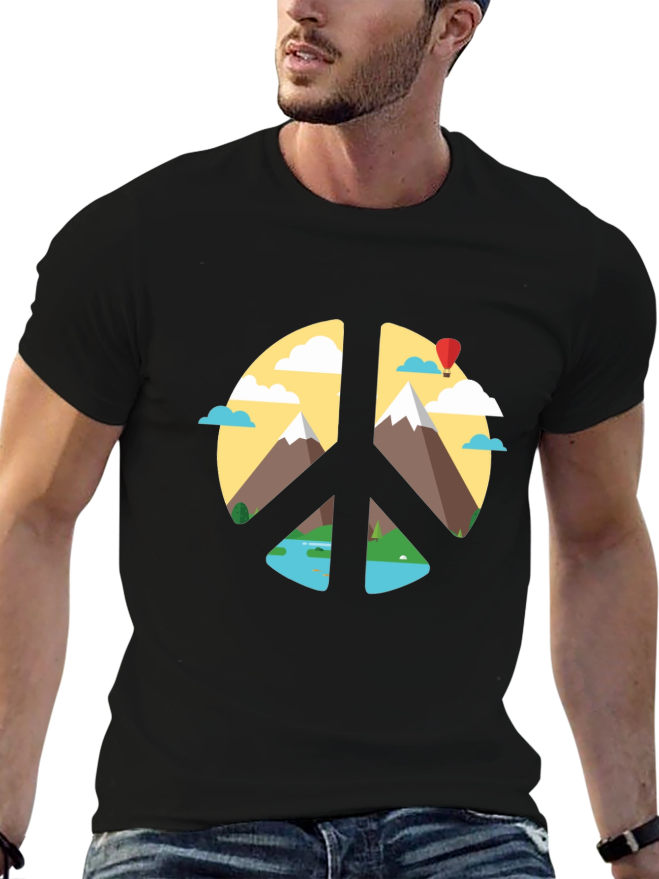 Peace Sign Nature Graphic T-Shirt