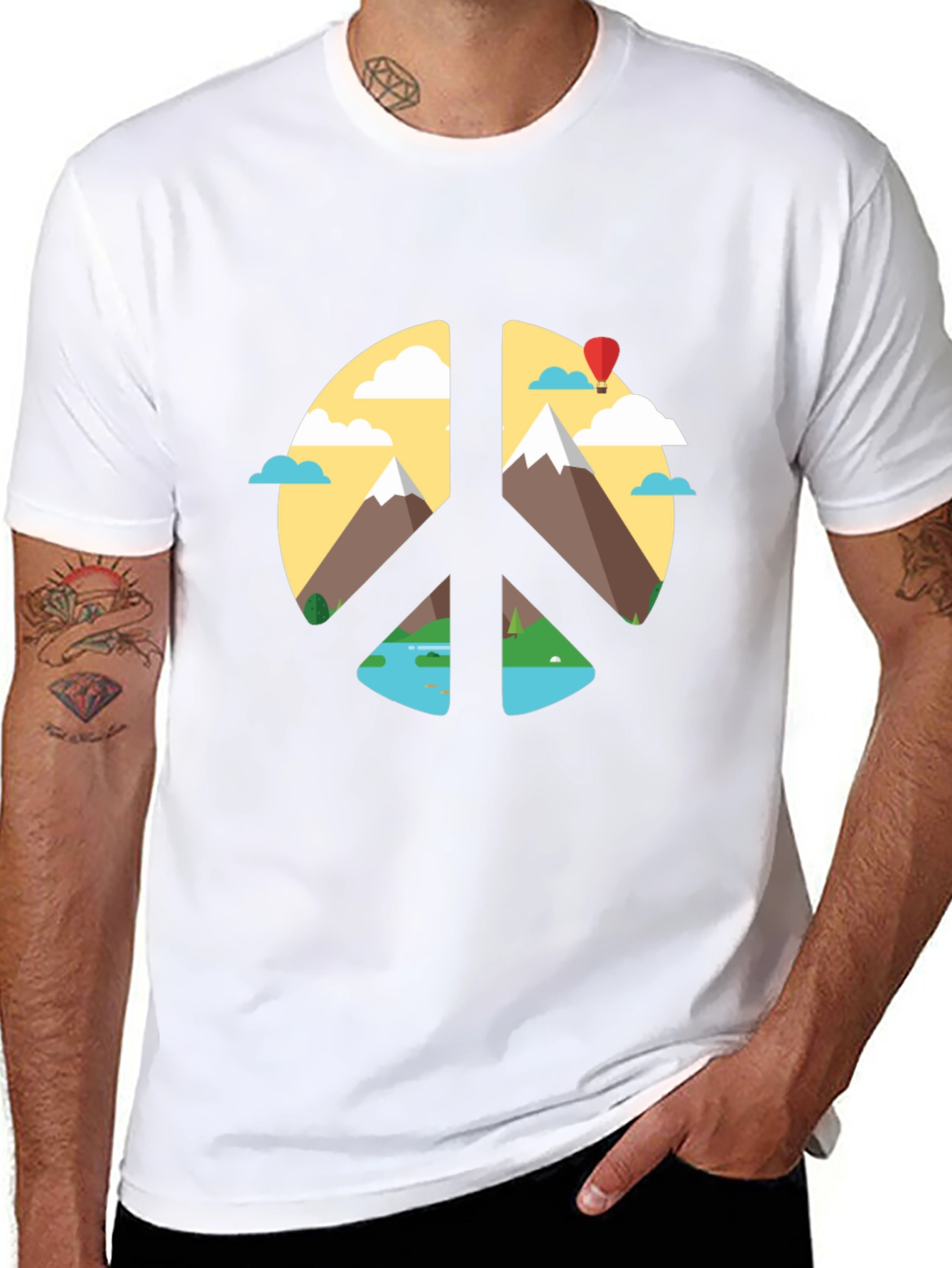 Peace Sign Nature Graphic T-Shirt
