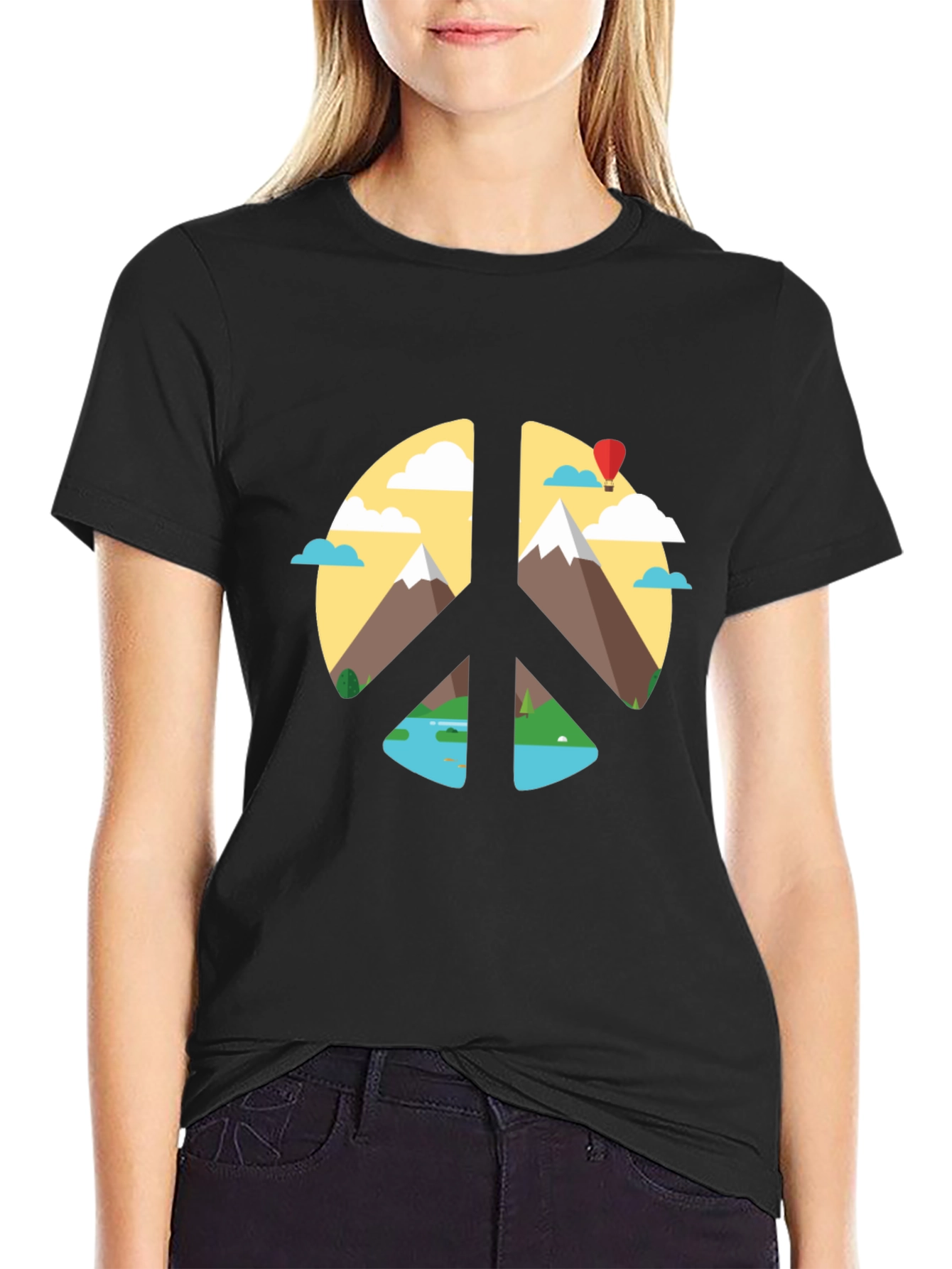 Peace Sign Nature Graphic T-Shirt