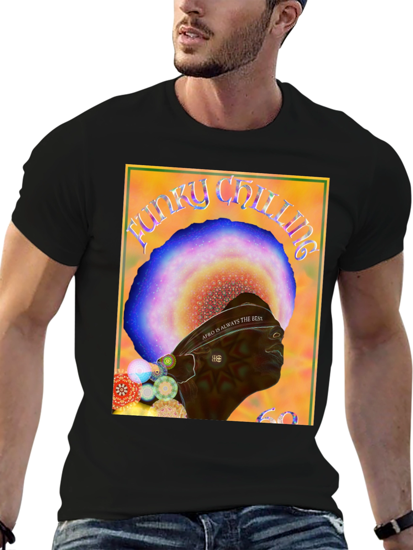 Funky Chilling Afro T-Shirt
