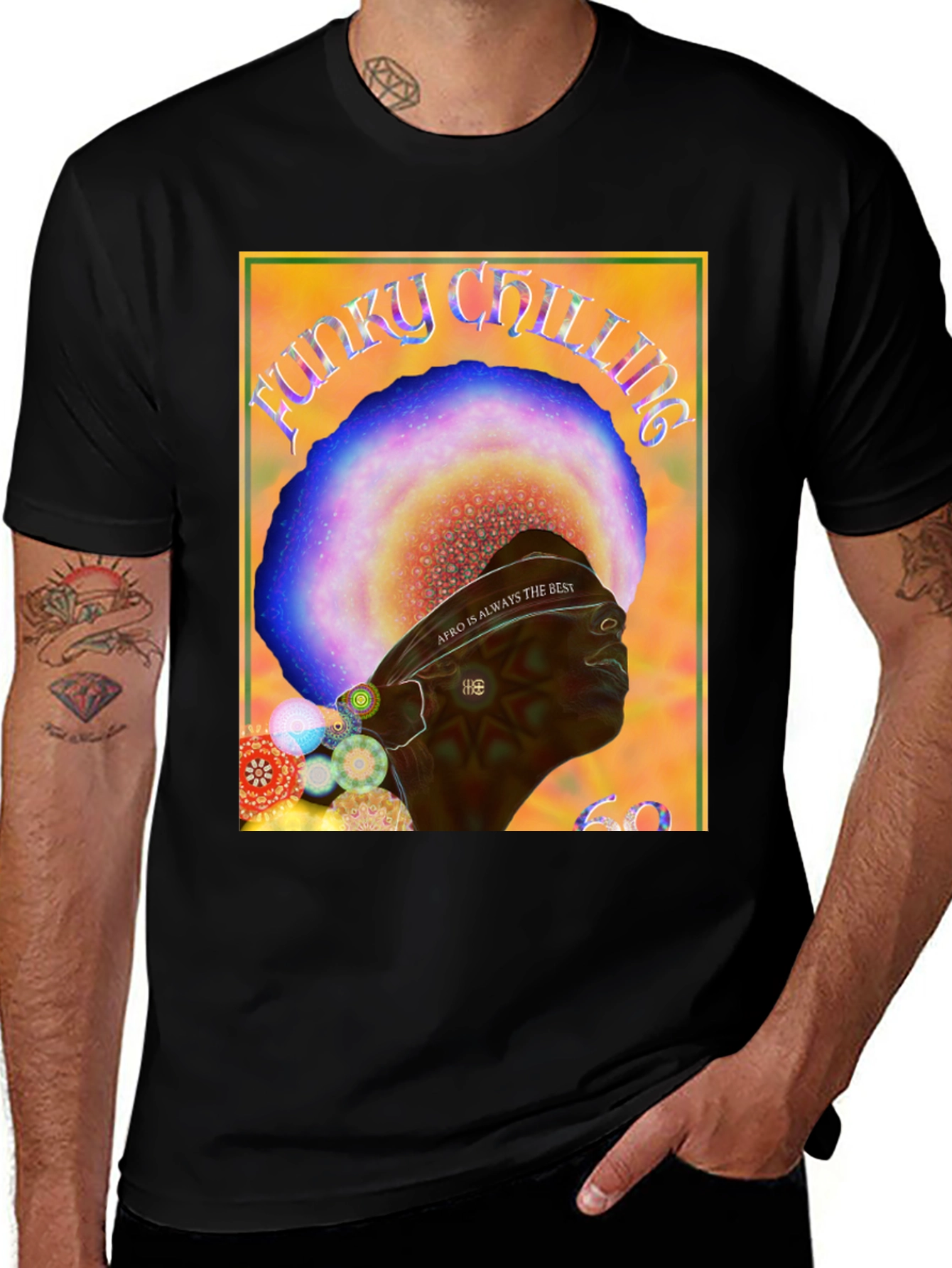Funky Chilling Afro T-Shirt