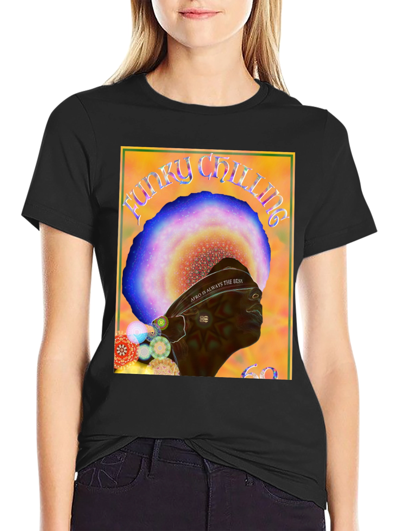 Funky Chilling Afro T-Shirt