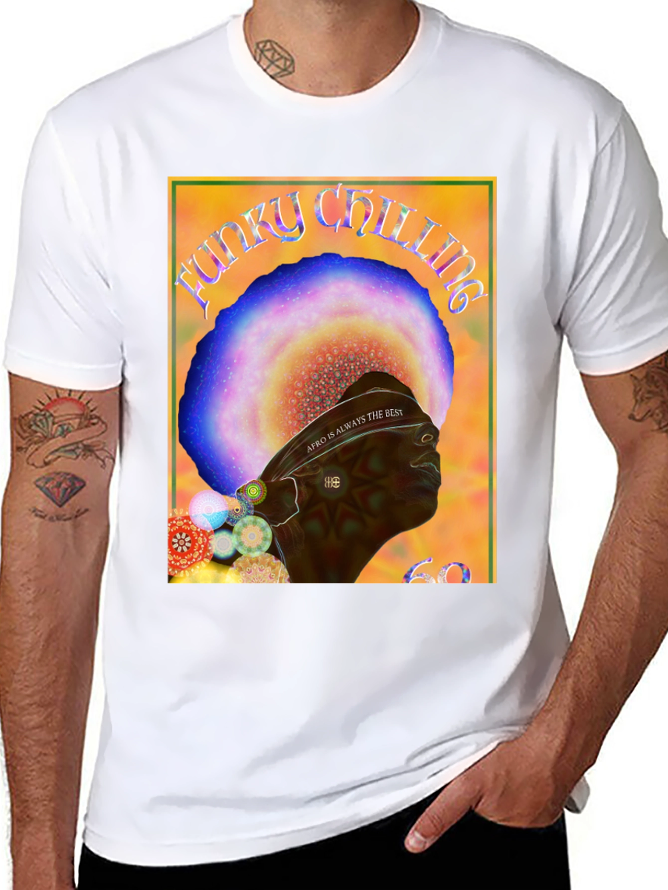 Funky Chilling Afro T-Shirt