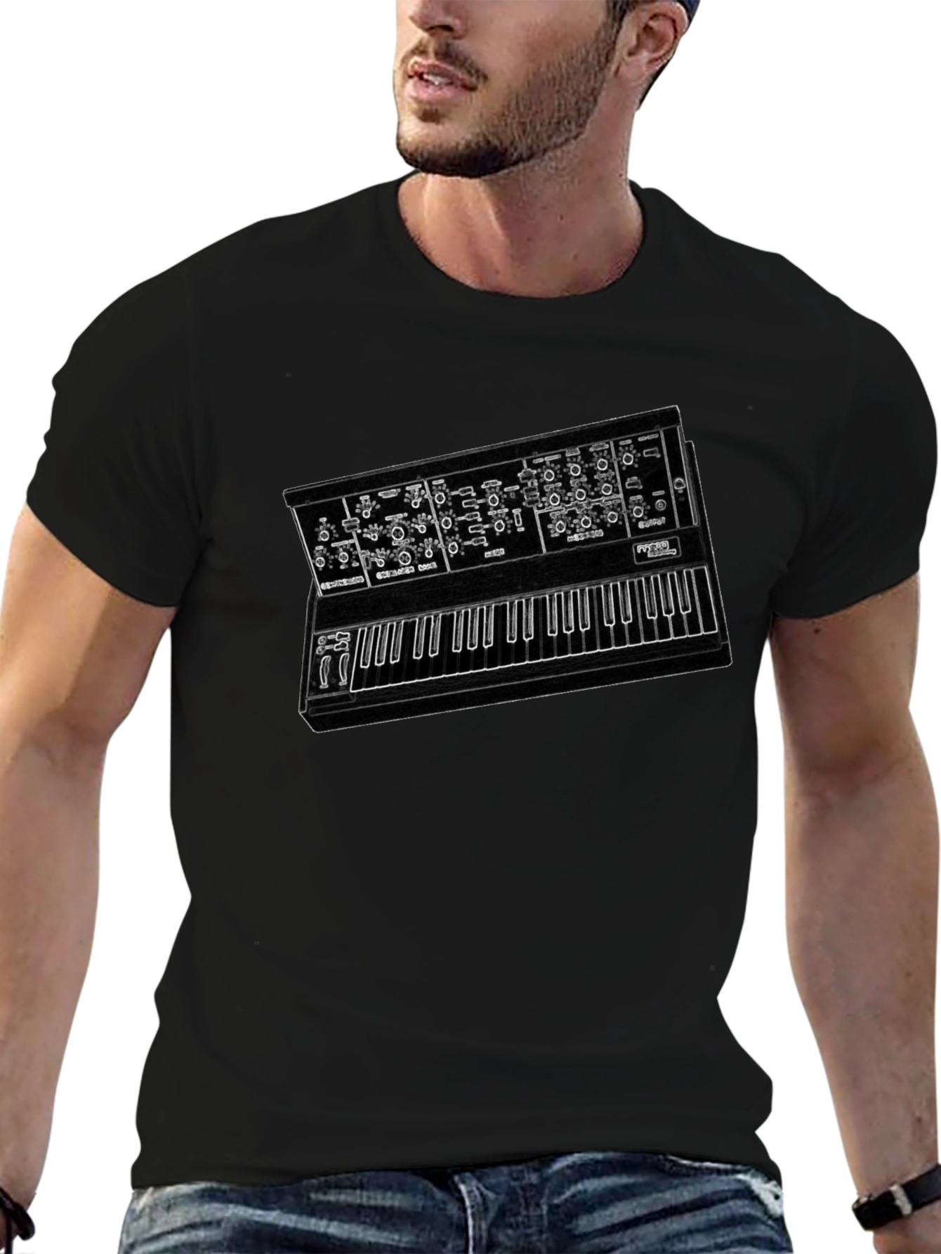 Synthesizer Graphic Tee - Music Lover T-Shirt