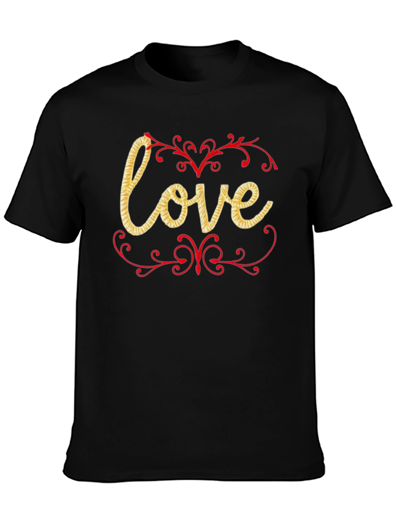 Love Valentines Day Graphic Tee - Black