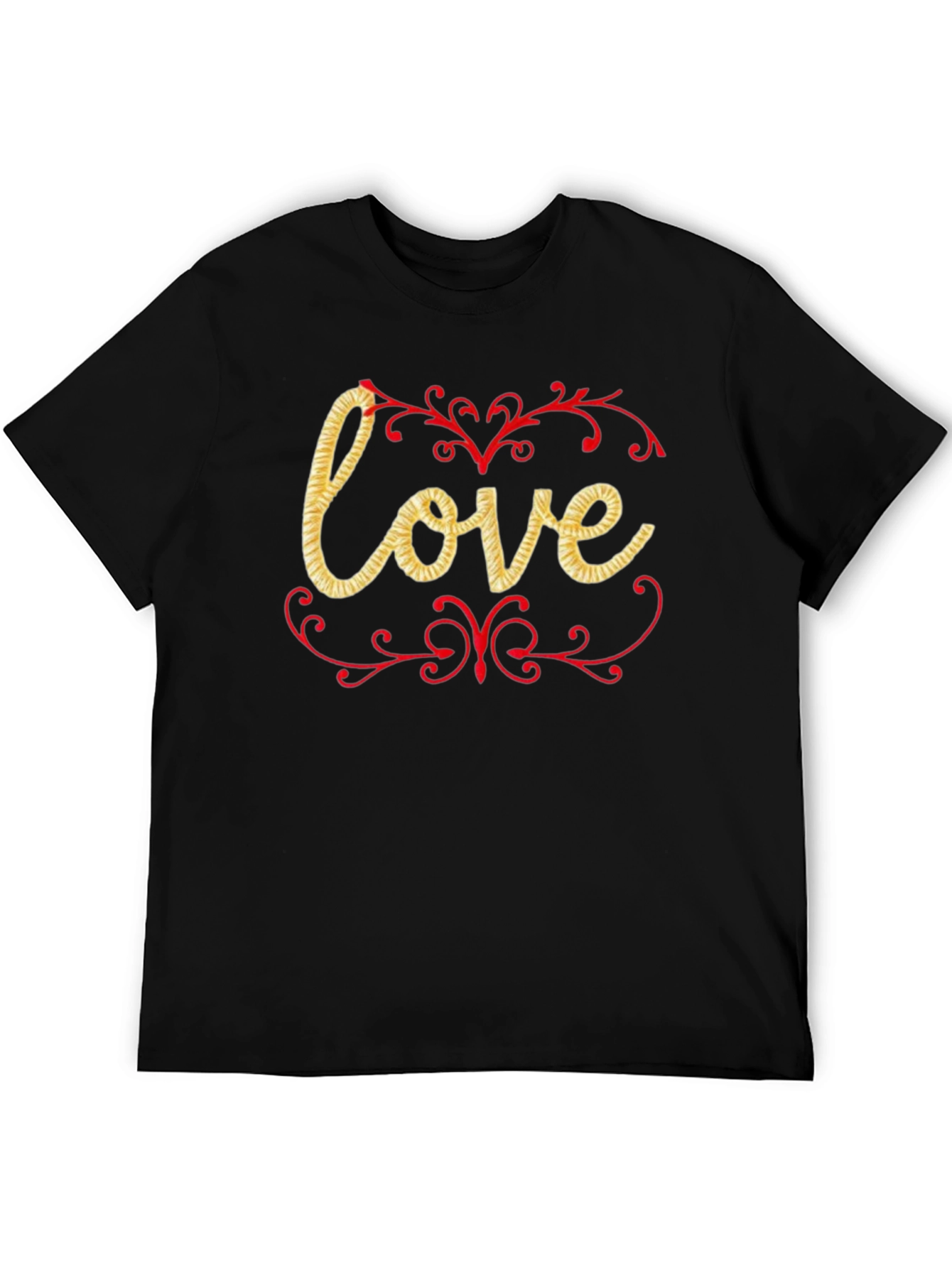 Love Valentines Day Graphic Tee - Black