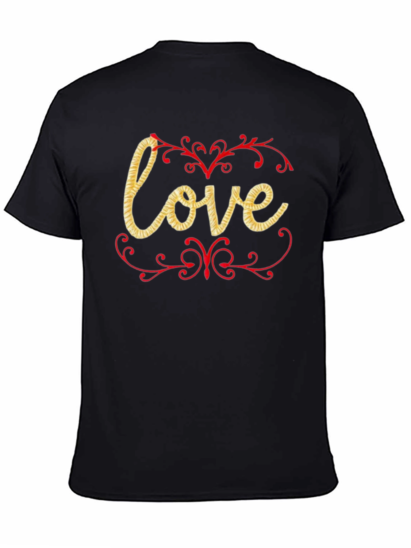 Love Valentines Day Graphic Tee - Black