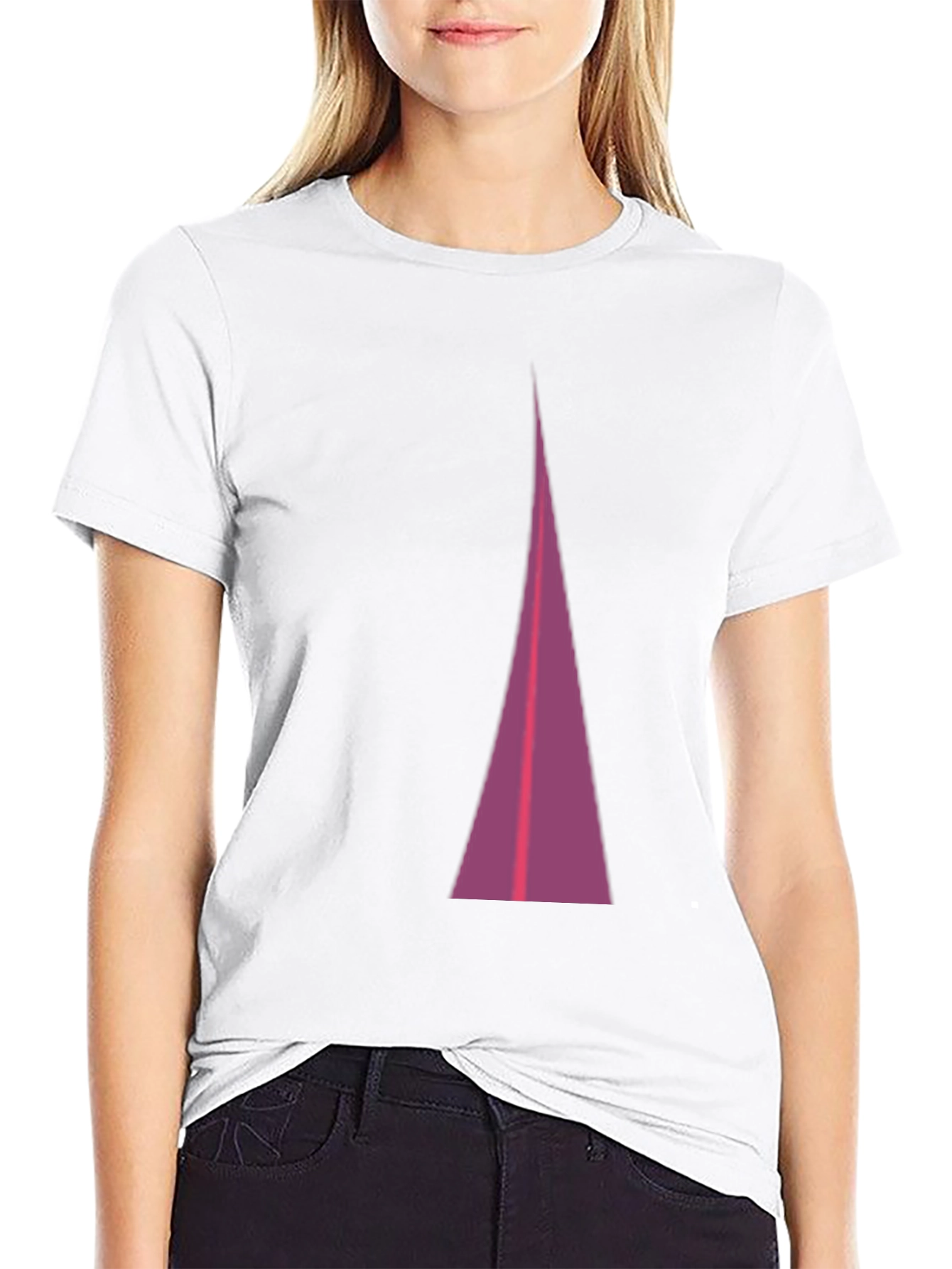 Modern Triangle Graphic Tee - Black