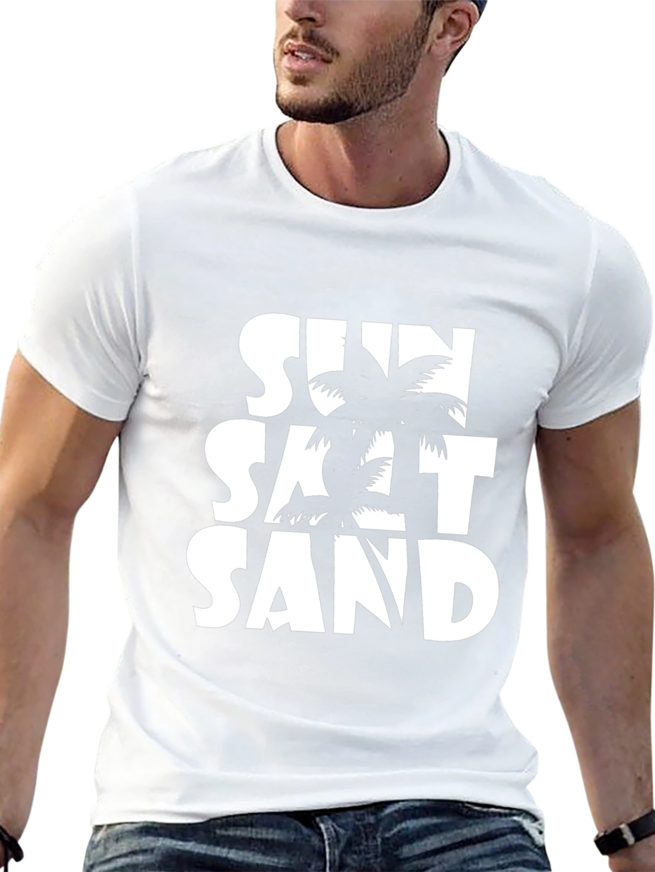 Sun Salt Sand Graphic Tee - Tropical Vacation Shirt