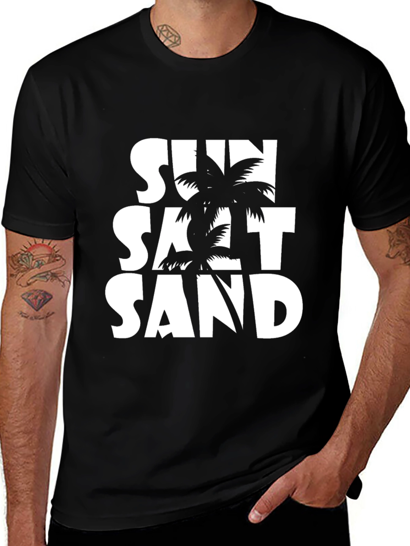 Sun Salt Sand Graphic Tee - Tropical Vacation Shirt