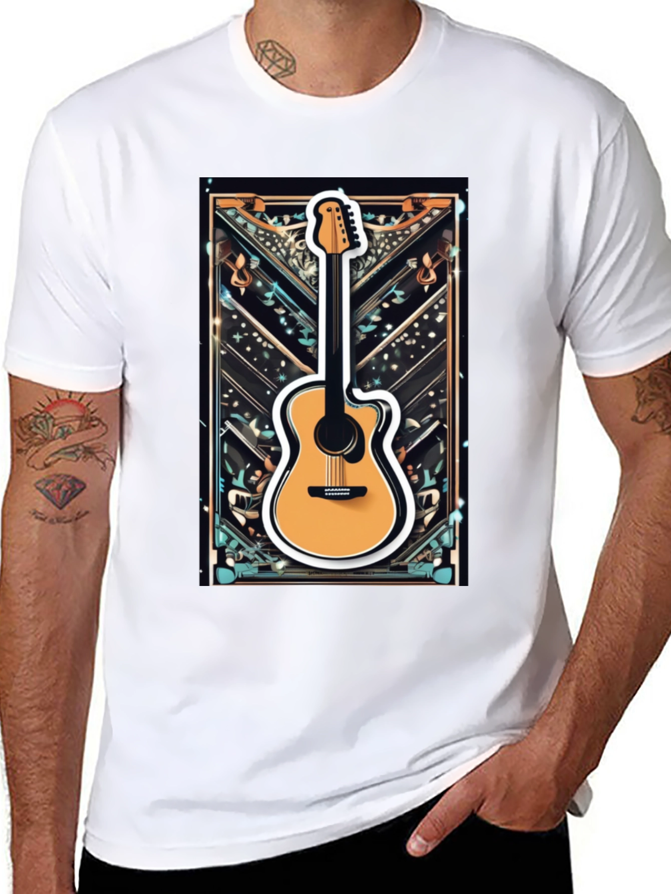 Guitar Graphic Tee - Music Lovers T-Shirt