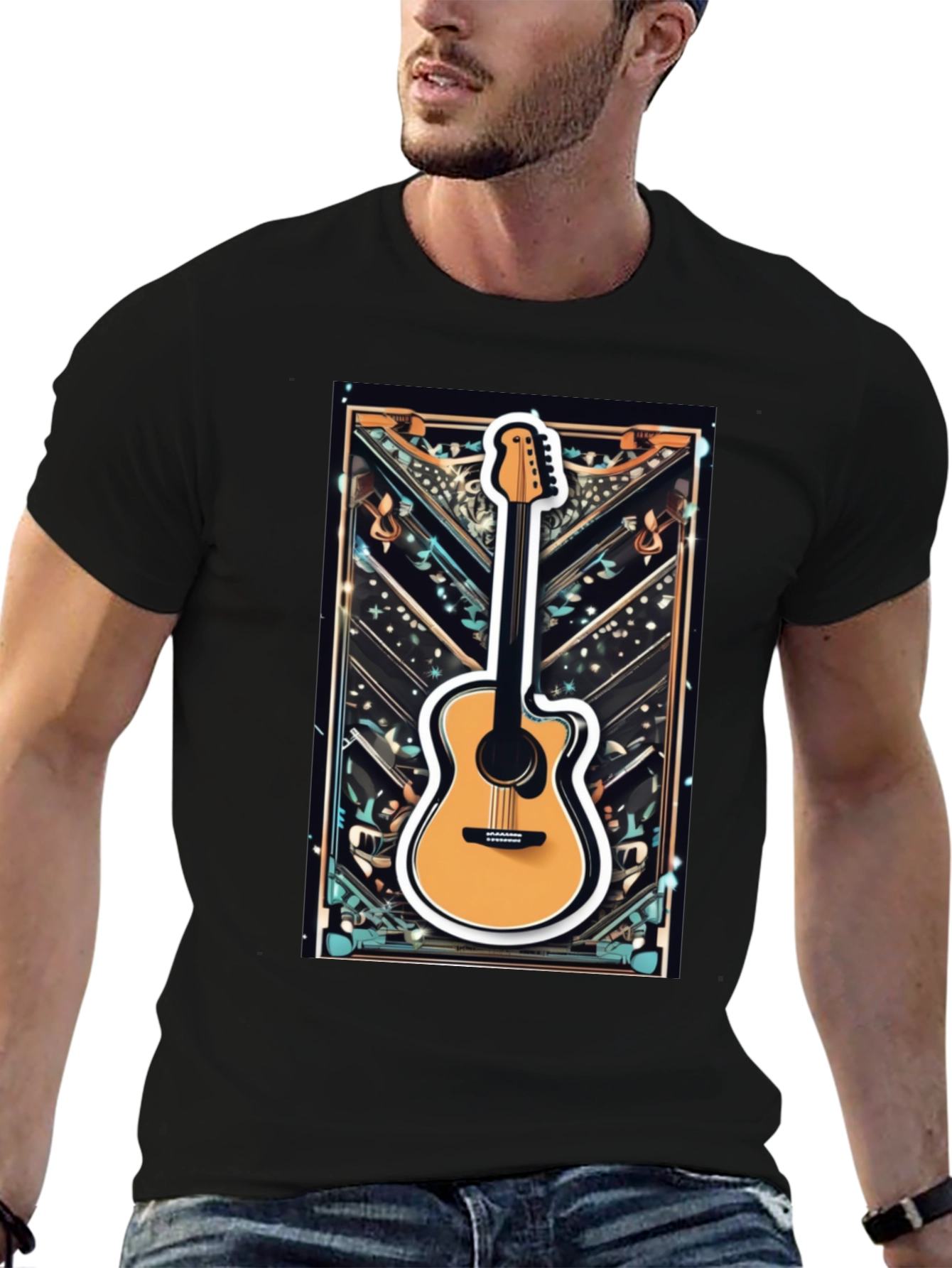 Guitar Graphic Tee - Music Lovers T-Shirt
