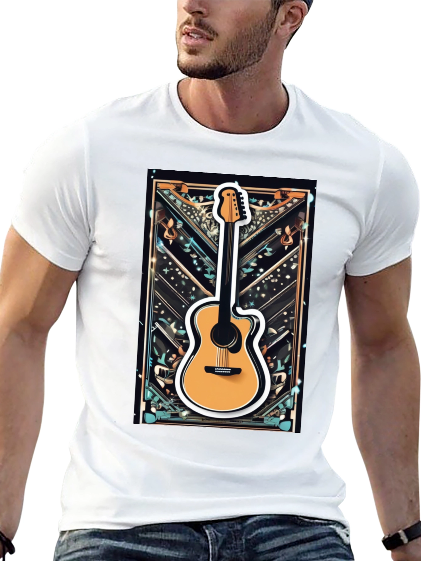 Guitar Graphic Tee - Music Lovers T-Shirt