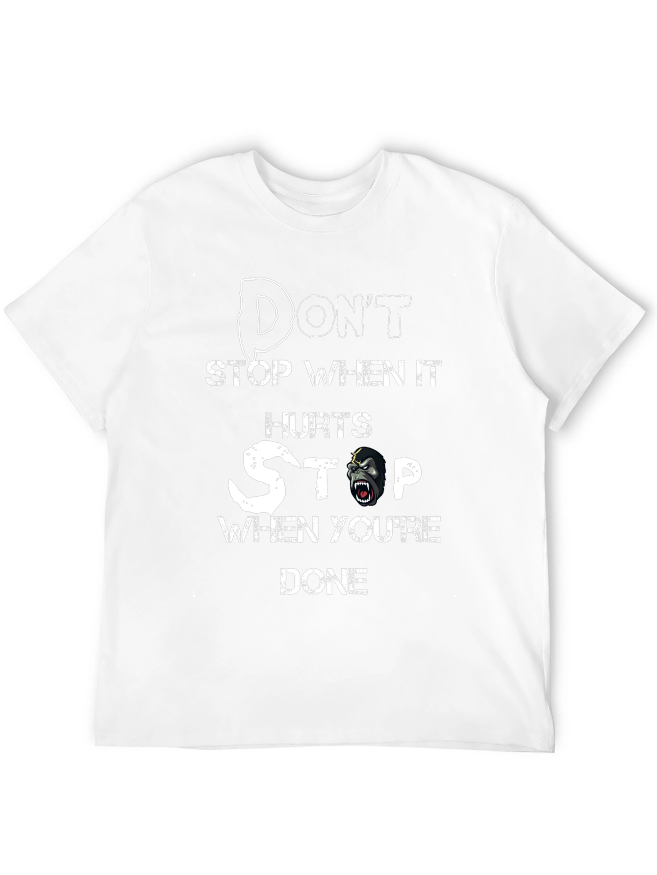 Dont Stop Gorilla T-Shirt - Motivational Gym Tee