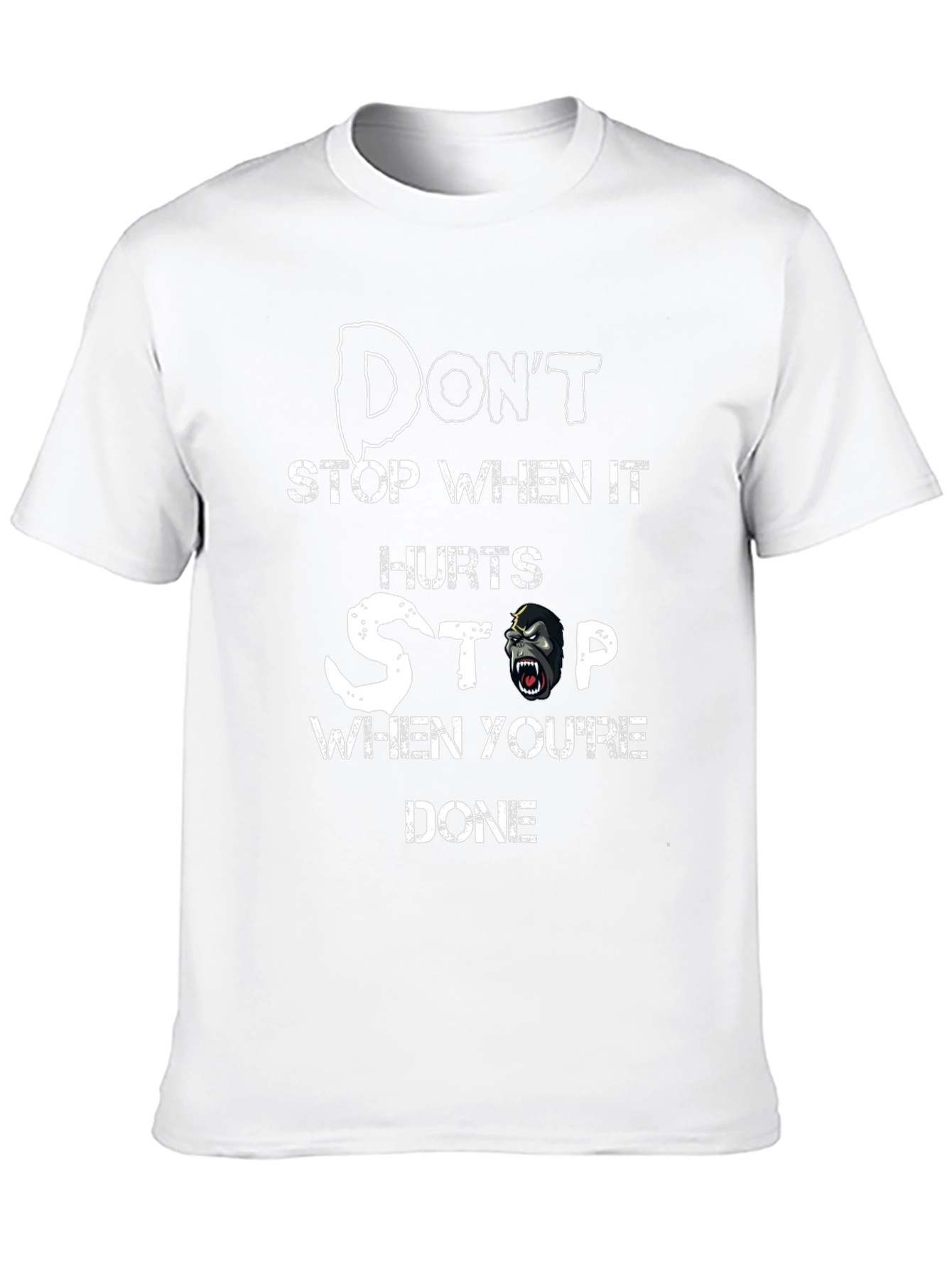 Dont Stop Gorilla T-Shirt - Motivational Gym Tee