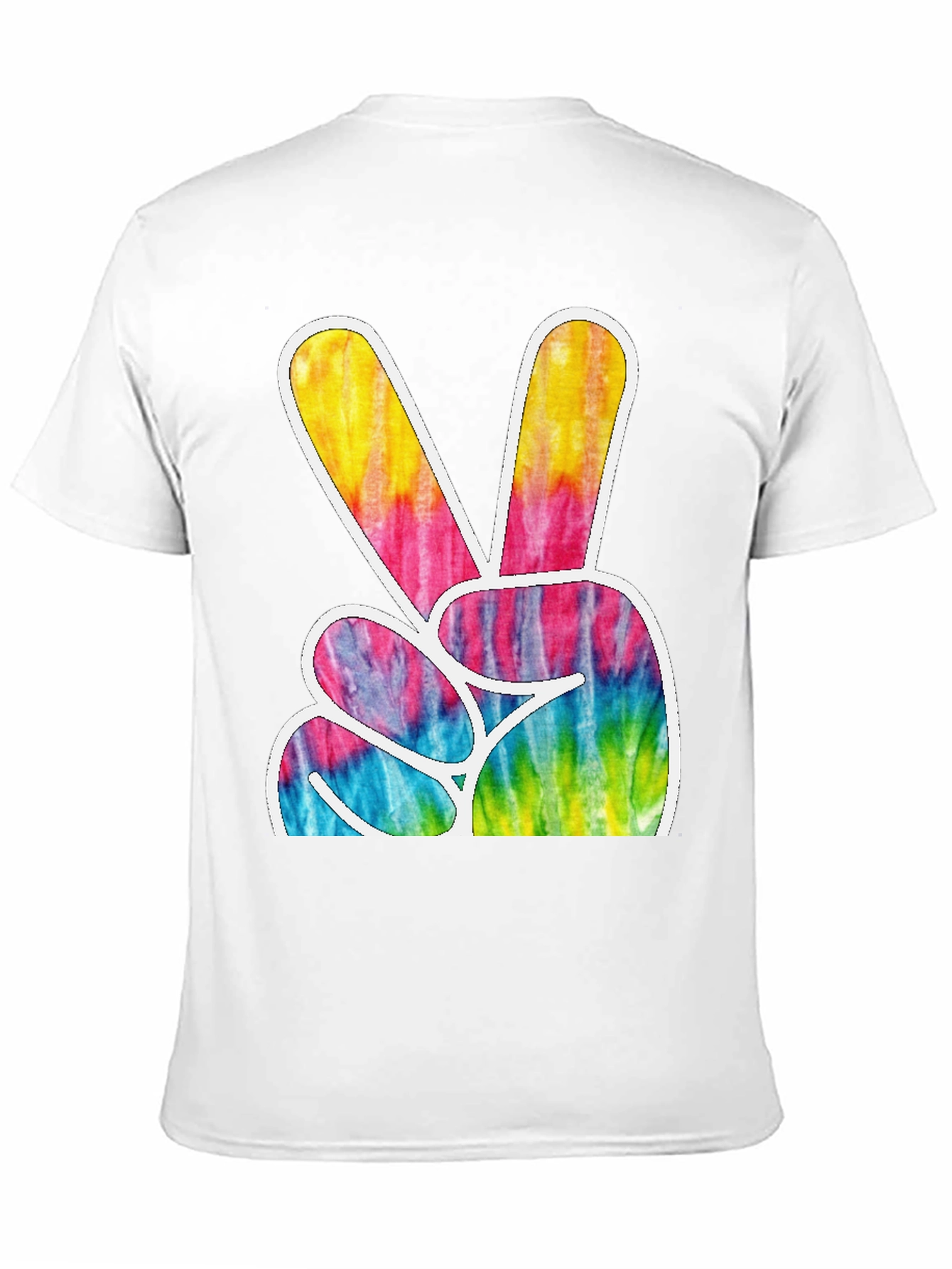 Retro Tie-Dye Peace Sign Graphic T-Shirt
