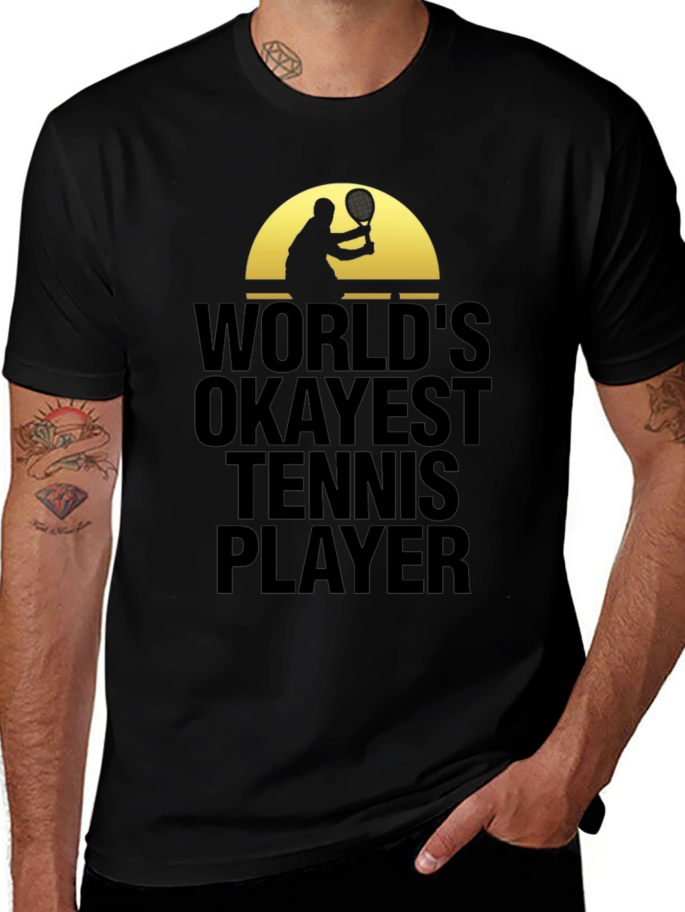 Worlds Okayest Tennis Player Graphic T-Shirt