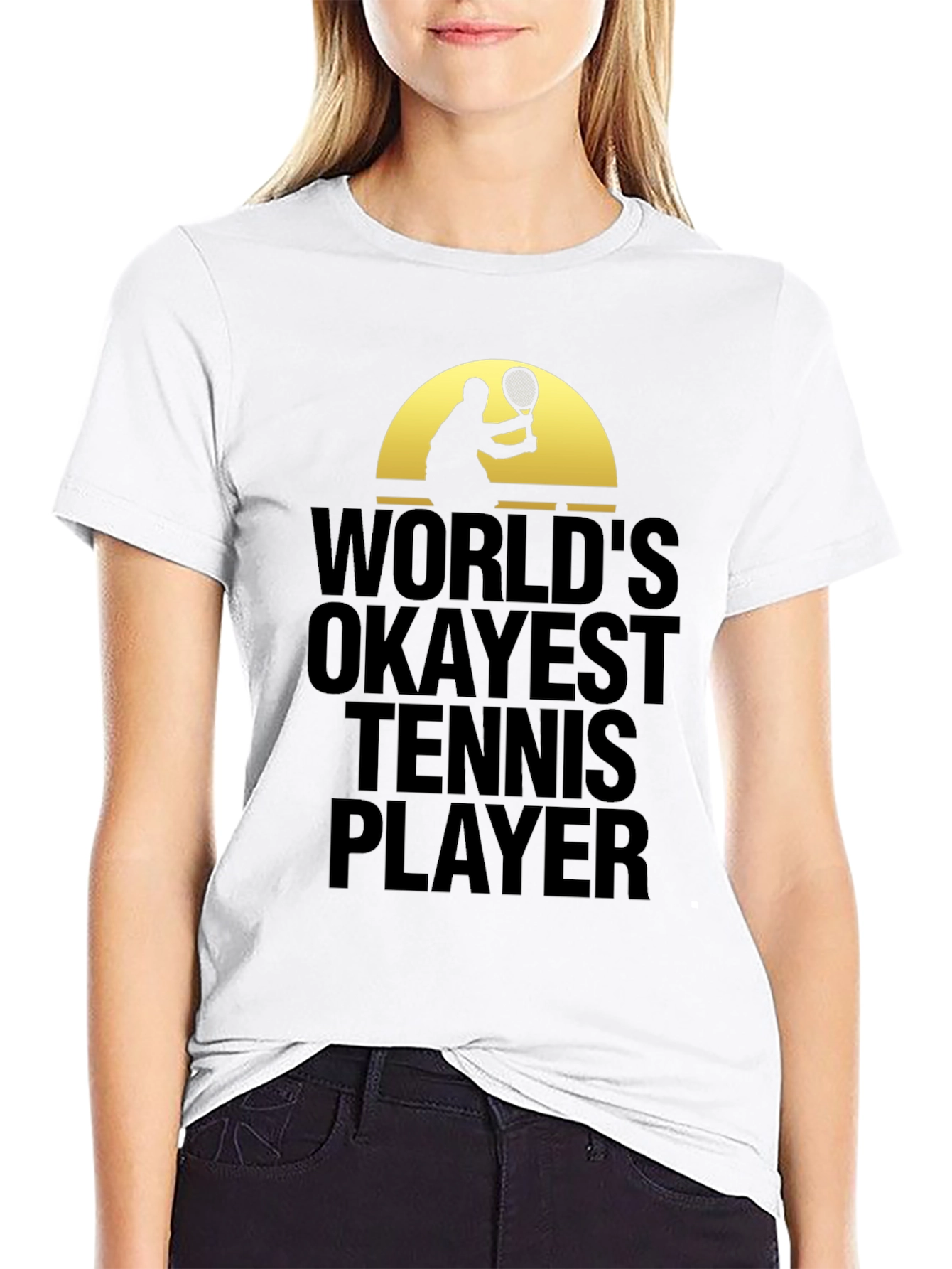Worlds Okayest Tennis Player Graphic T-Shirt