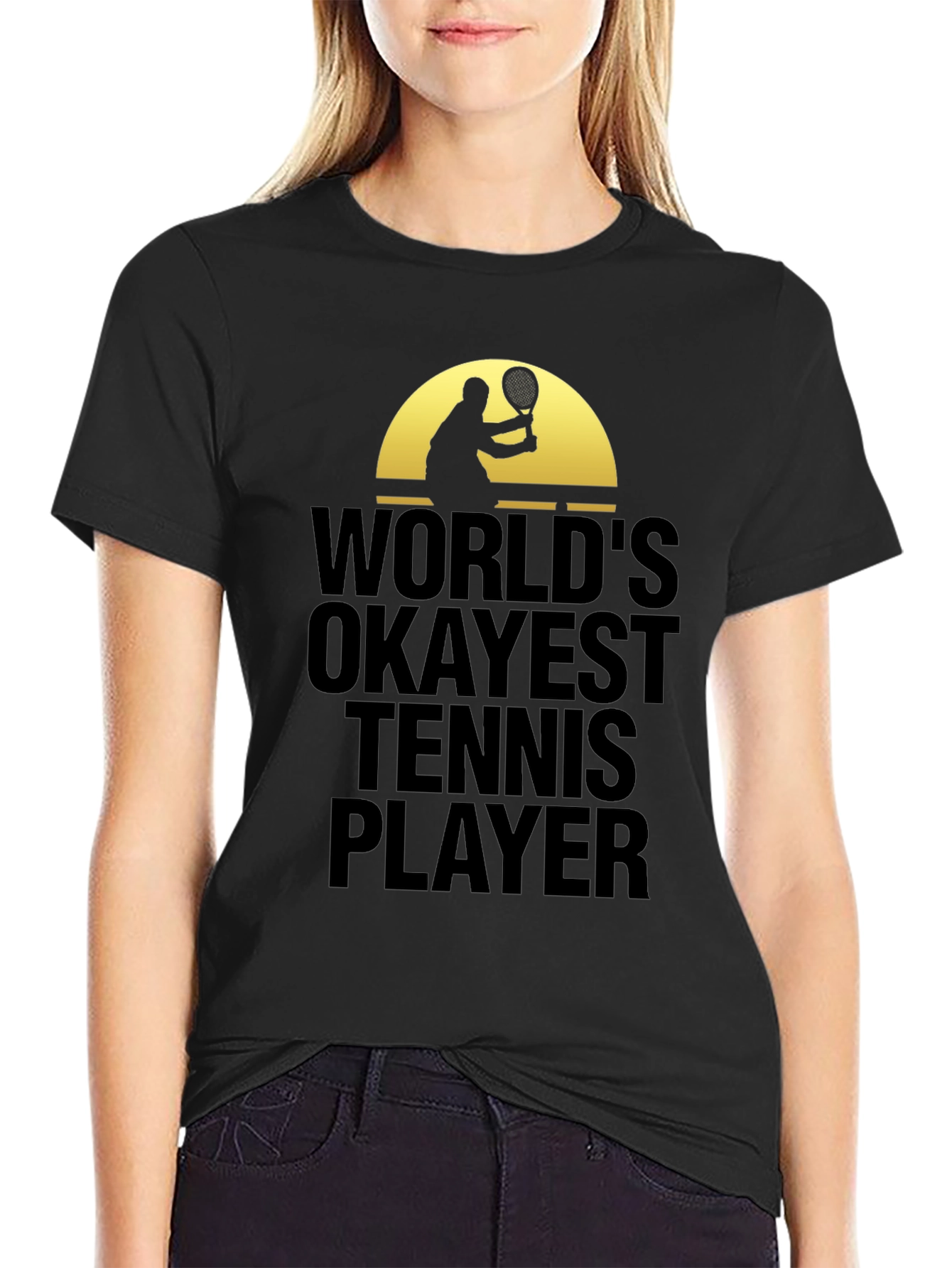 Worlds Okayest Tennis Player Graphic T-Shirt
