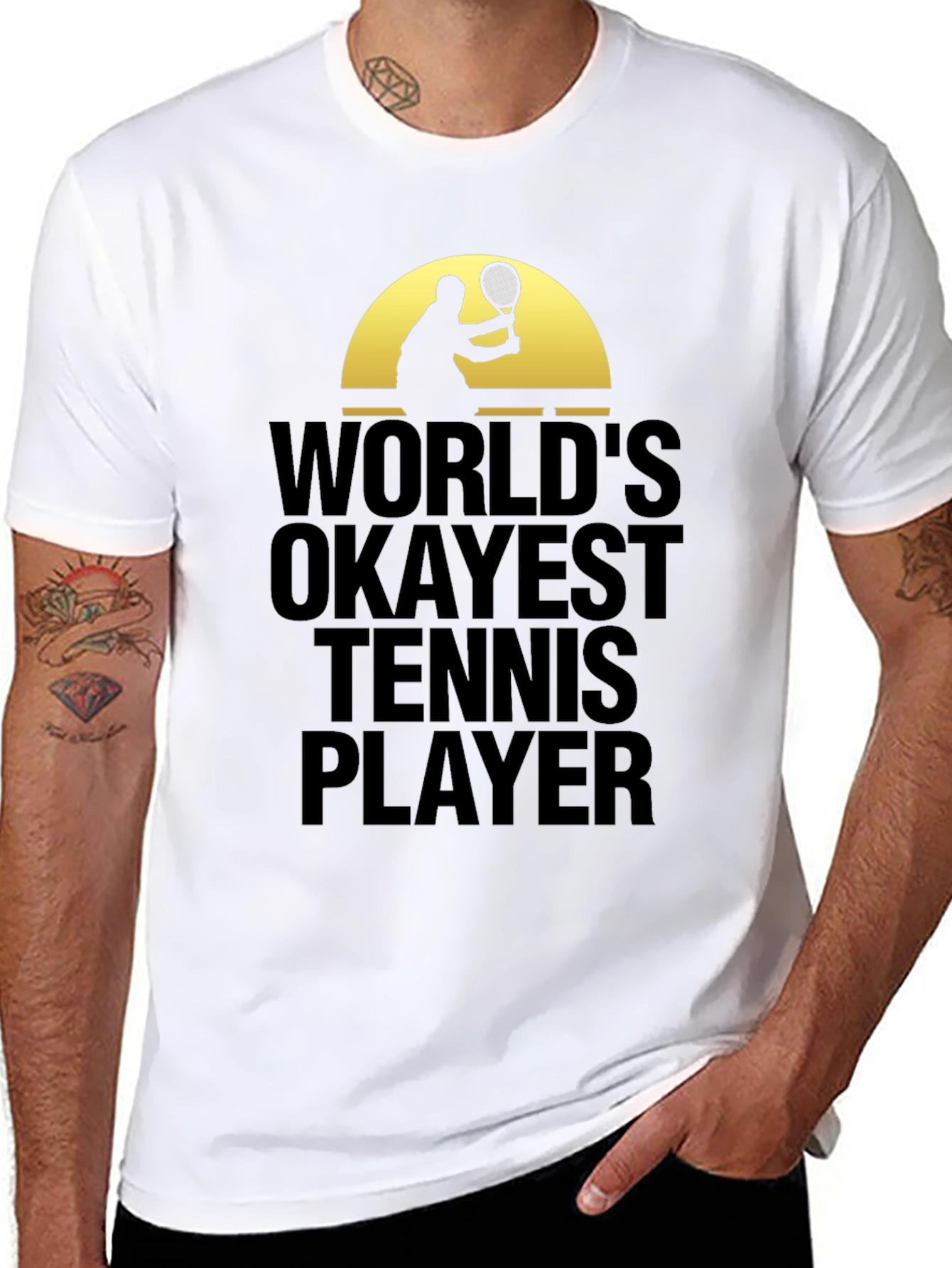 Worlds Okayest Tennis Player Graphic T-Shirt