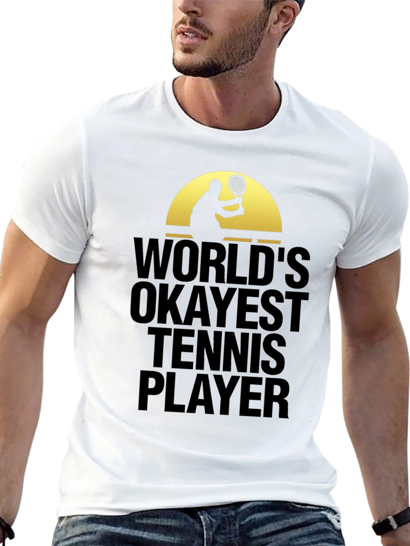Worlds Okayest Tennis Player Graphic T-Shirt