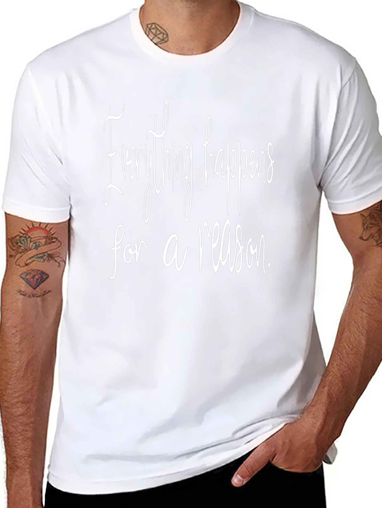 Everything Happens For A Reason Black T-Shirt