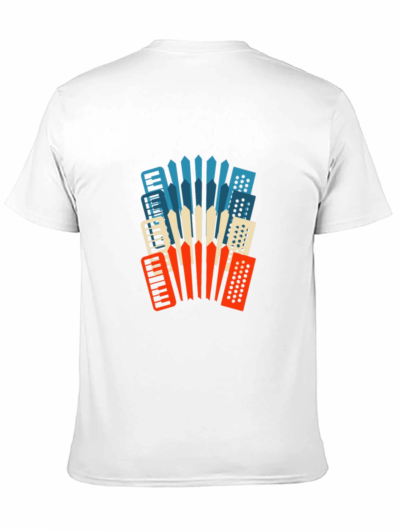 Accordion Graphic Print Black T-Shirt