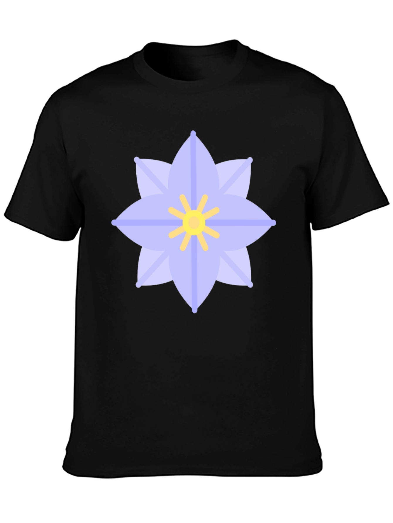 Floral Graphic Black T-Shirt