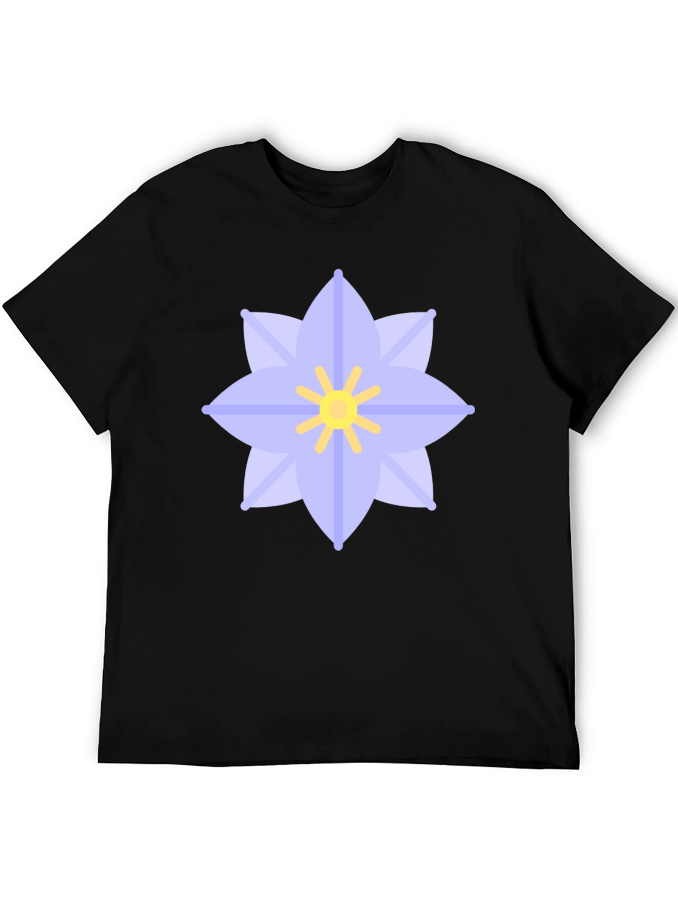 Floral Graphic Black T-Shirt