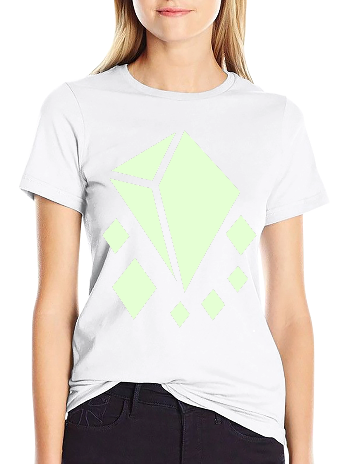 Abstract Diamond Graphic Tee - Stylish Black T-Shirt
