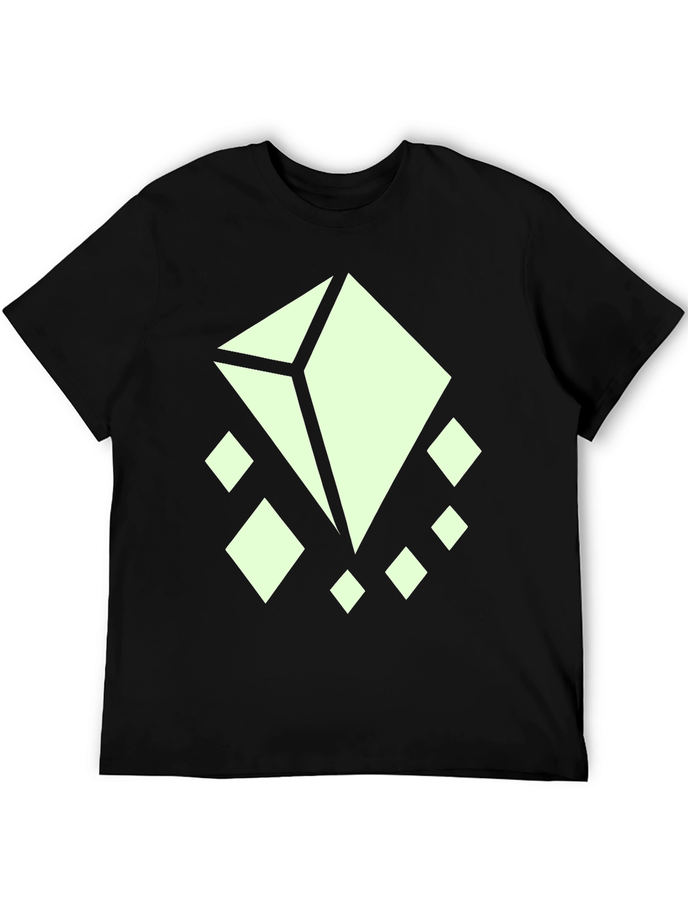 Abstract Diamond Graphic Tee - Stylish Black T-Shirt