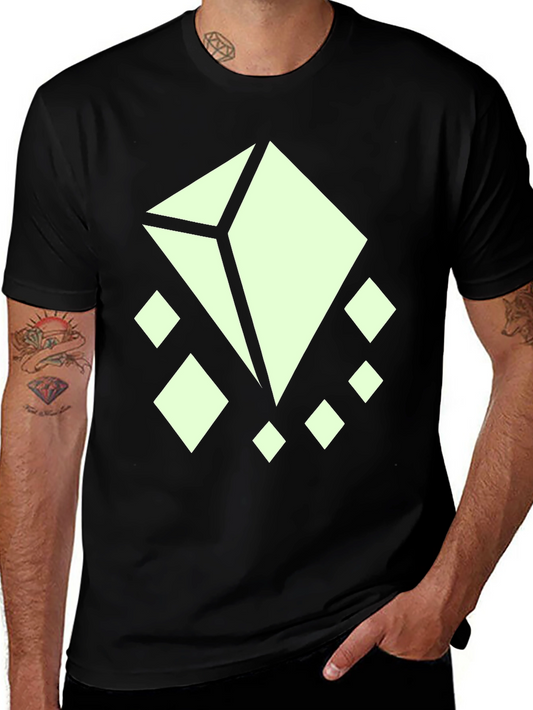 Abstract Diamond Graphic Tee - Stylish Black T-Shirt