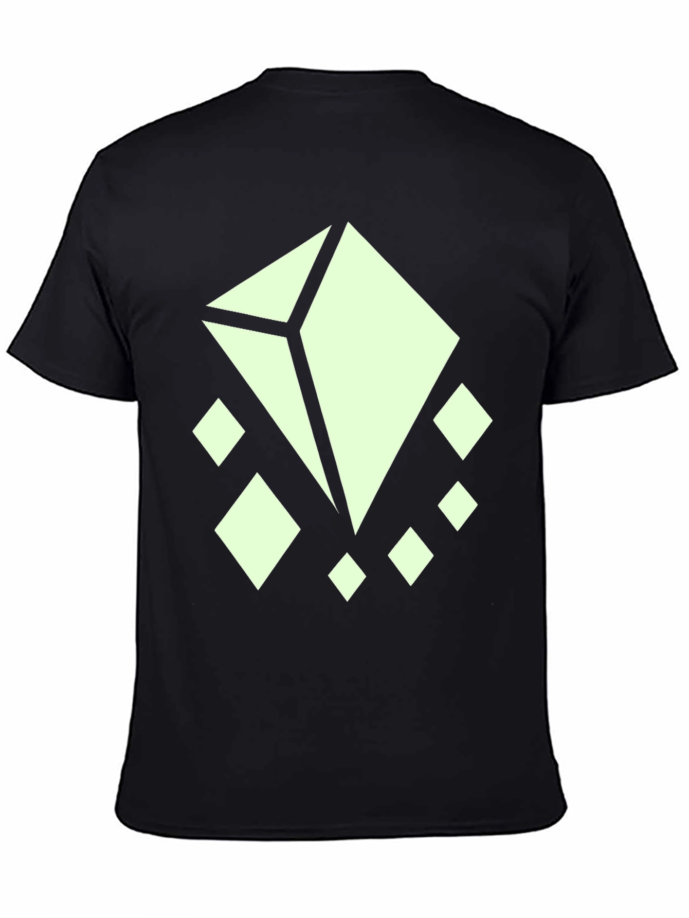 Abstract Diamond Graphic Tee - Stylish Black T-Shirt