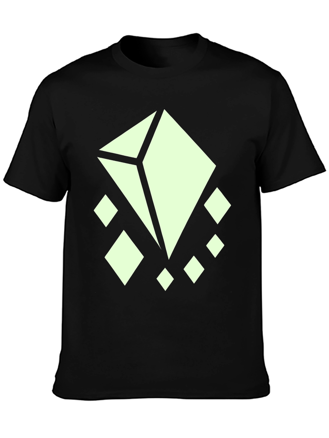Abstract Diamond Graphic Tee - Stylish Black T-Shirt