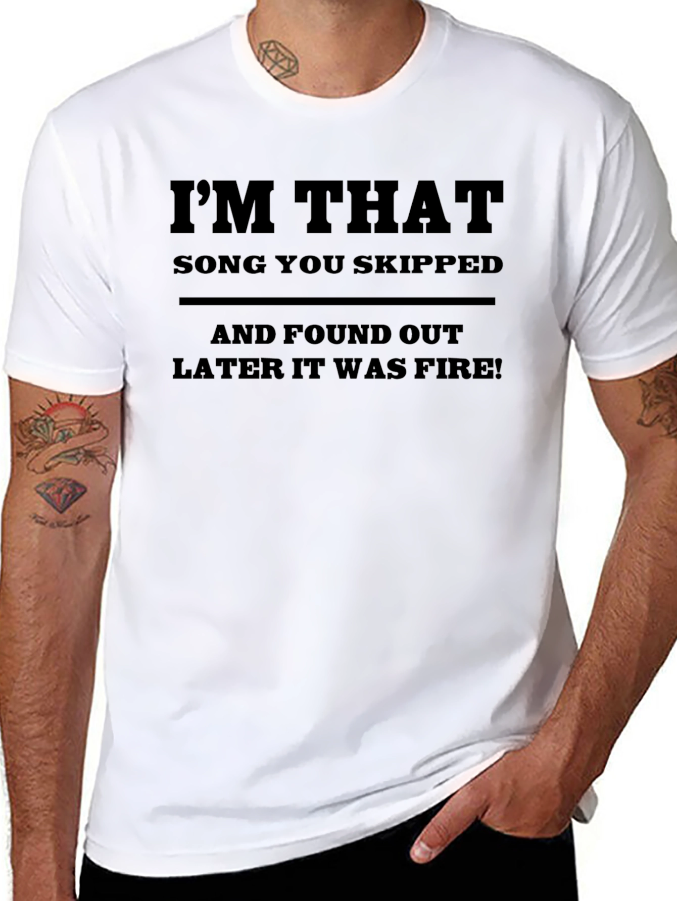Im That Song You Skipped Black Graphic Tee